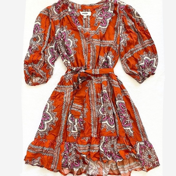PORRIDGE CLOTHING BOHO DRESS WITH POCKETS SIZE SMALL ANTHROPOLOGIE COTTAGECORE - Picture 1 of 9